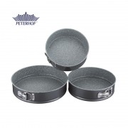 Set 3 Forme Rotunde pentru Copt Peterhof, Diametru 22, 24 şi 28 cm, 3 piese, Oţel Carbon cu Granit