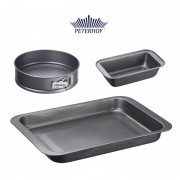 Set 3 Tăvi pentru Copt din Oţel Carbon Peterhof, 3 Forme, 3 piese, Teflon