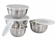 Set 4 Boluri de Inox cu Capac DeKassa, 8 piese