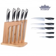 Set 5 Cuţite şi Suport din Bambus Taiko Peterhof, 6 piese, Inox