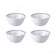 Set 4 Boluri din Porțelan Vabene, 500 ml, 4 Piese, Alb