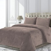 Set Cuvertura și 2 Fețe de Pernă Heinner Home, Catifea 200 gsm, 200 x 220 cm, 50 x 70, King Size, Model Candy