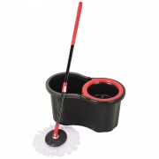 Set Găleată şi Mop Rotativ fără Pedală Black Edition Grunberg, 1 Rezervă, Negru