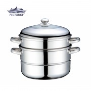 Set Oale pentru Gătit la Aburi Kalio Peterhof, 5.5 Litri, 24 cm, 4 piese, Inox, Inducţie