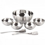 Set Servire Salată DeKassa, 7 piese, Inox