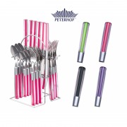 Set Tacâmuri 6 Persoane Cory Peterhof, 25 piese, Inox, Suport inclus, Diverse Culori