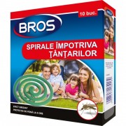 Spirale anti Țânțari Bros, 10 bucăți, Pentru Spații Deschise, Gradini, Terase