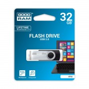 Stick de Memorie USB GOODRAM Flash Drive, 32GB, USB 2.0, Model UTS2, Negru