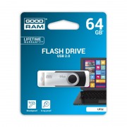 Stick de Memorie USB GOODRAM Flash Drive, 64GB, USB 2.0, Model UTS2, Negru