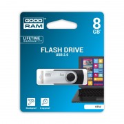 Stick de Memorie USB GOODRAM Flash Drive, 8GB, USB 2.0, Model UTS2, Negru