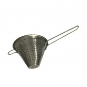 Strecurătoare Conică din Inox Grunberg, 14 cm, Sită 2 mm, Mâner şi Agăţătoare