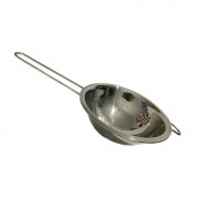 Strecurătoare Rotundă din Inox Grunberg, 18 cm, Sită 2 mm, Mâner şi Agăţătoare