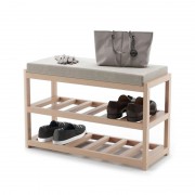 Suport cu 2 Rafturi pentru Încălțăminte și Bancă bienWood, 29 x 69 x 45.50 cm, Lemn