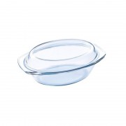 Vas Yena Termorezistent Oval Grunberg, 1.5 Litri, Sticlă Borosilicată, 2 piese, Capac inclus