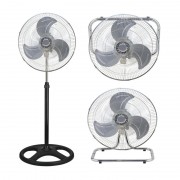 Ventilator de Cameră cu Picior 3 în 1 Victronic, 75 W, 3 Viteze, 45 cm, Cromat